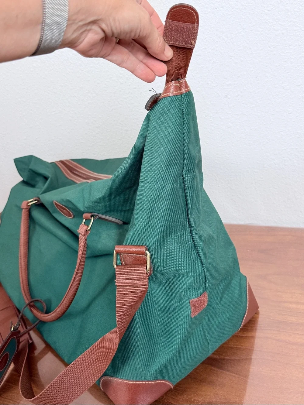 Ralph Lauren Fragrances Green Nylon Weekender Bag